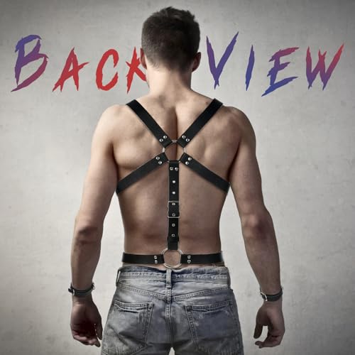 Men's Chest Harness Belt PU Leather Adjustable Buckle Body Chest Body Male Harness for Cosplay Party Nightclub Punk Belt Clubwear3