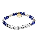 Little Words Project Good Energy Bracelet, The Original Word Bracelet, Made with Colorful Beads and Plated Brass Hardware, Handcrafted Design & Positive Message, Size XS
