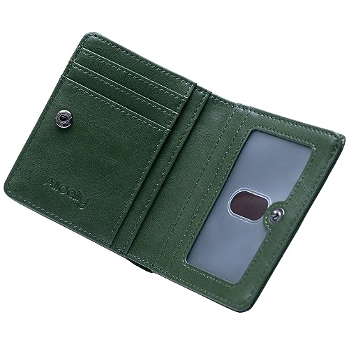 Alldaily Small RFID Wallet for Women Slim Compact Bifold Pocket Ladies Travel Mini Purse (Green)