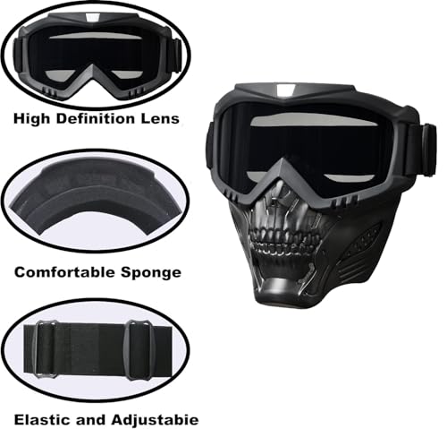 Image of Paintball Mask Anti Fog,Tactical Full Face Mask Ski Mask Goggles Detachable Adjustable,Motorcycle Riding Face Protection