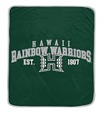 NCAA Hawaii Rainbow Warriors Vintage Arch Block Ultra Soft Blanket