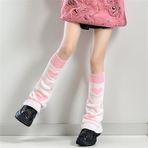 HeiBai Xiong Goth Leg Warmers for Women Cute Rave Punk Y2k Harajuku Japanese4