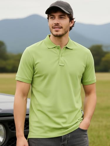 Image of Bewakoof Men Solid Regular Fit Half Sleeve Collar Pure Cotton T-Shirt