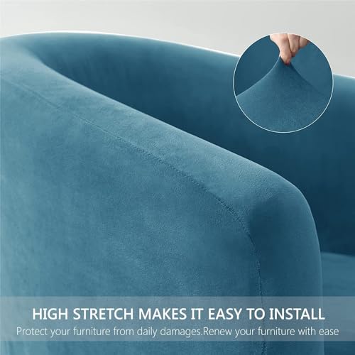 Fundas de silla de club elásticas, protector de sofá de brazo lavable para salón 4