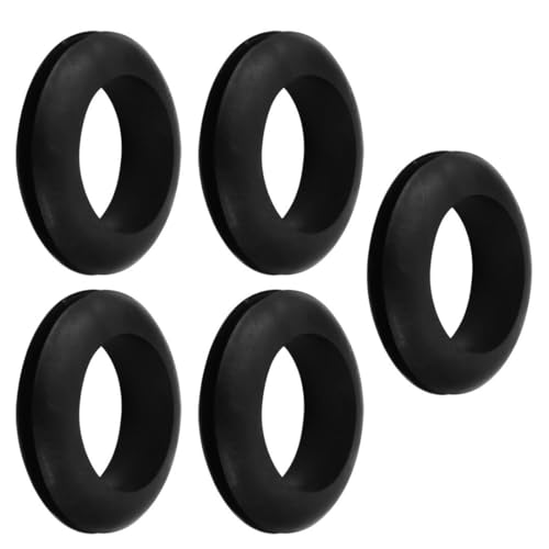 TOP-VIGOR 5Pcs Black Rubber Grommets 30mm Cable Wire Protector Rings Electrical Hole Gaskets for Conductor Wiring Cables and Plugs