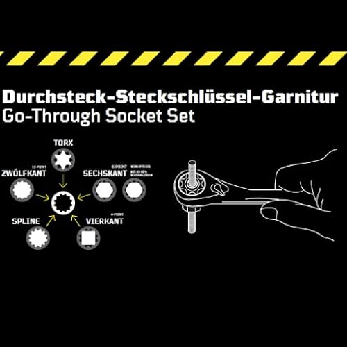 1/4 + 3/8 + 1/2 Steckschlüssel-Garnitur in