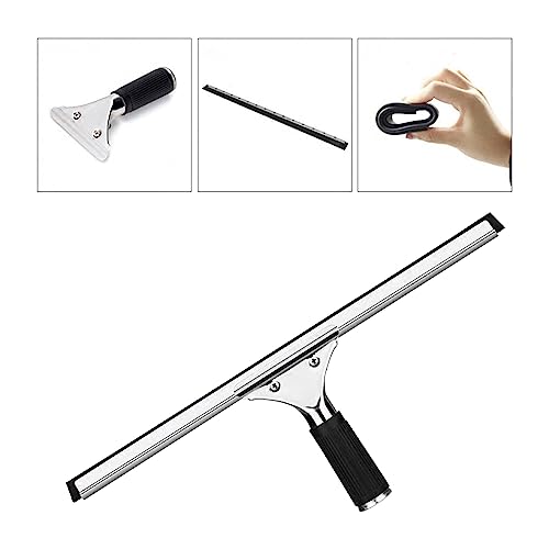 Image of Rubber Squeegee,Window Squeegee with Non Slip Handle,Wide Coverage Garage Floor Squeegee,Squeegee Blade Head,Cleaning Squeegee for Floor,Bathroom,Kitchen,Concrete,Tile,Garage