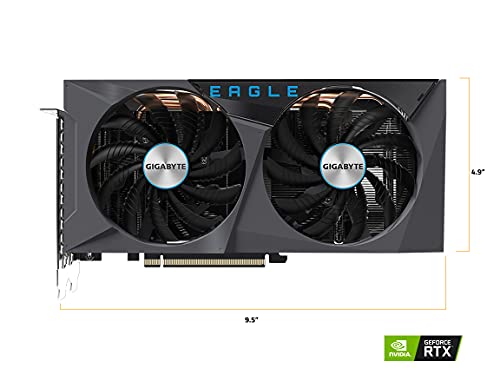 GIGABYTE Placa gráfica GeForce RTX 3060 Ti Eagle 8G (REV2.0), 2X ventiladores WINDFORCE LHR, 8GB 256