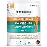GRANIONS   Collagene Marin Poudre   CHONDROSTEO + Articulations   glucosamine chondroitine msm   collagene articulations   chondroitine   msm   10g PAR JOUR   Goût Fruits Rouges   280 g