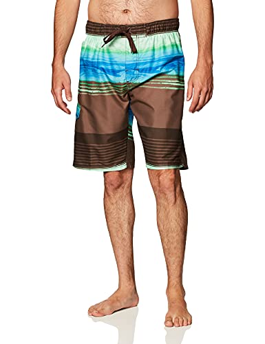 Image of Kanu Surf Men's Big Viper Extended Size Stripe Swim Trunk