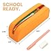 ZENO Silicone Pencil Case – Aesthetic Pencil Pouch for Women & Teens – Cute Pen Case, Beige Makeup Bag, Travel Pouch, Small Stationary Organizer – Beige Seashell