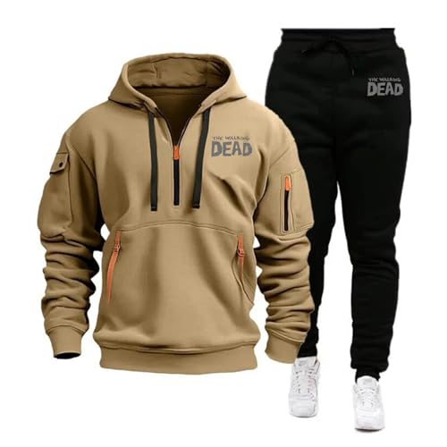 Bild: WZYRZ Herren Trainingsanzug Komplettset f�r Walking Dead Stylischer Herren Sportanzug Jogginganzug mit Hoodie und Sporthose Outdoor Langarm Sportswear Anzug,E-s f�r 39,99 EUR  bei Amazon