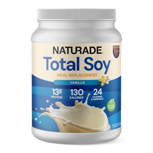Naturade Total Soy Protein Powder | 13g Protein & 130 Calories per Servings | Meal Replacement Shake Mix | Non-GMO Soy | Lactose & Gluten Free | French Vanilla (30 Servings)