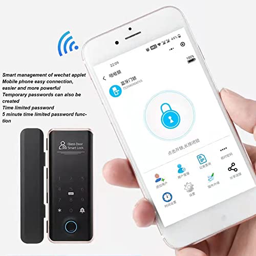 Fechadura de porta de vidro inteligente eletrônica, controle remoto, senha, cartão de identificação,