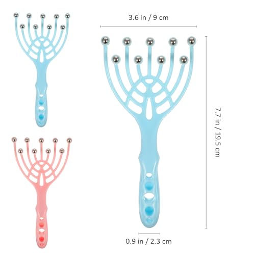 Masseur de Cheveux Cuir Chevelu Scalp Massager à 9 Têtes, Plastique – vue 2