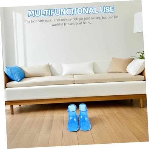Zapatos spa para pies con baño relajante PVC azul miniatura 5