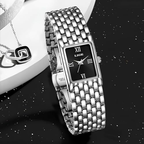 Image of LIGE Watches for Women Luxury Ladies Quartz Wrist Watches with Stainless Steel Bracelet,Waterproof.Womens Casual Fashion Small Watch Bracelet