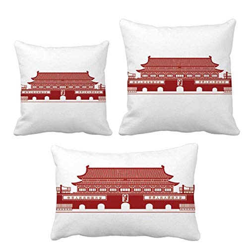 Coussin Chinois de Tiananmen pour Décoration Canapé Ambiance Salon Retro - 2
