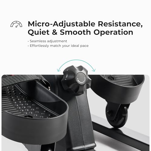 Image of Sunny Health & Fitness Under Desk Pedal Elliptical Machine, Adjustable Resistance Leg Exerciser Office Home Workout While Sitting for Seniors