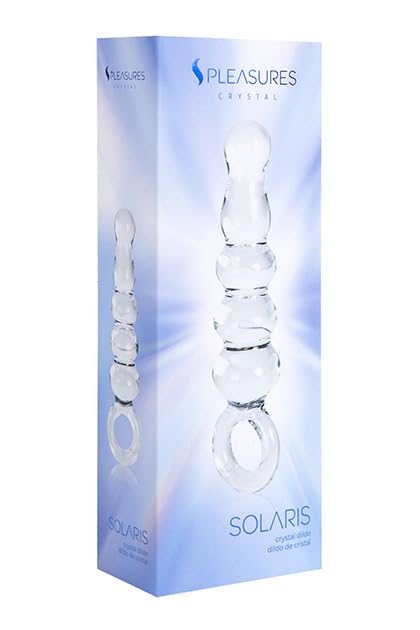 Dildos clásicos Crystal SOLARIS es un dildo de vidrio transparente diseñado para la estimulación tanto anal como vaginal