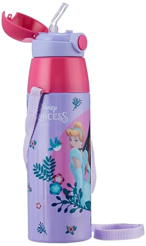 Image of CELLO Kidzbee Series Orb 600 Inner Steel Insulated Water Bottle, 500ml, Purple | 3D Touch & Feel Dream Weavers Design | Leakproof Flip Top Spout, Easy to Carry | Cold Water Bottle for Kids School