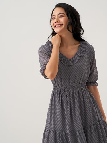 Image of AASK Dress for Women One Piece Kurta Set Tops Knee-Length Fit And Flare Dresses