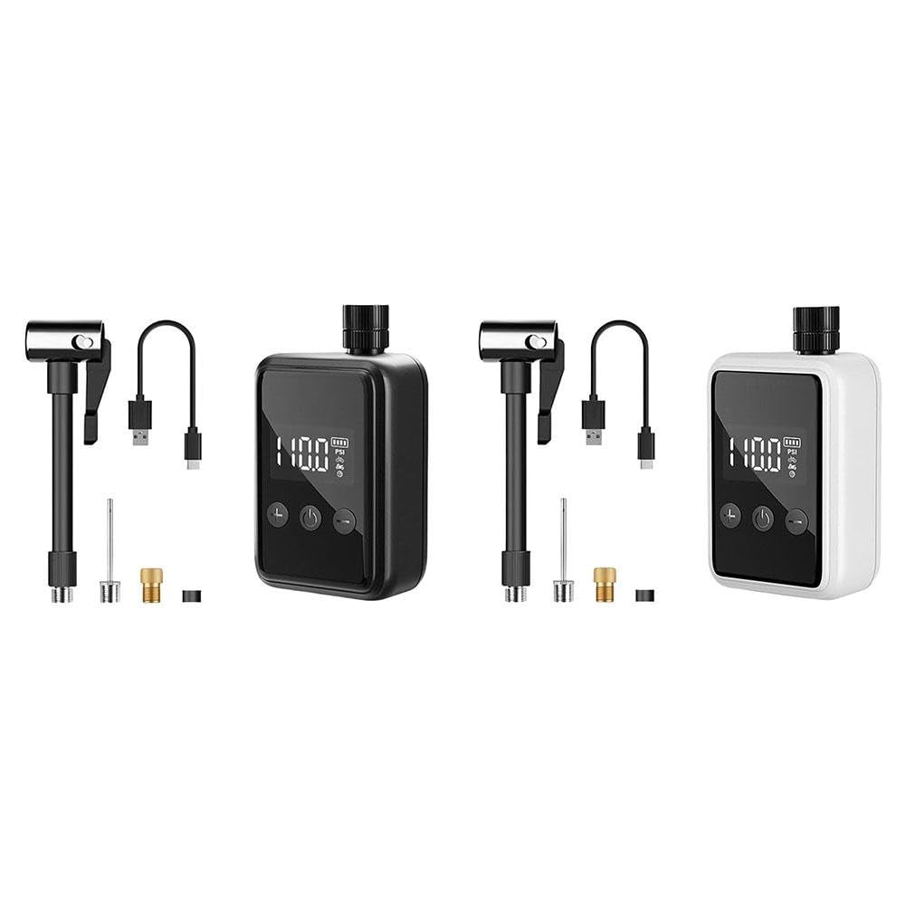 FACAIIO Gonfleur de pneu électrique portable 150 PSI avec écran LCD, pompe à vélo 500 mAh pour voiture, moto, VTT