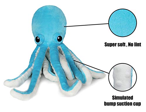 ICE KING BEAR Cute Big Eyes Octopus Large Stuffed Animals Plush Soft Toy 22 Inches (Blue) - Image 2
