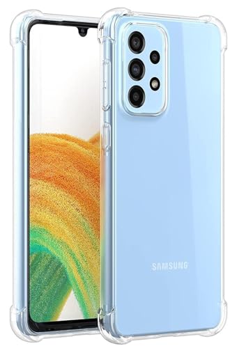 Image of BOXXO Flexible Back Cover for Samsung Galaxy A23 4G / 5G | Back Cover Transparent Clear Shockproof Case Four Corner Protection | Slim Protective Mobile Phone Cover for Samsung Galaxy A23 4G / 5G