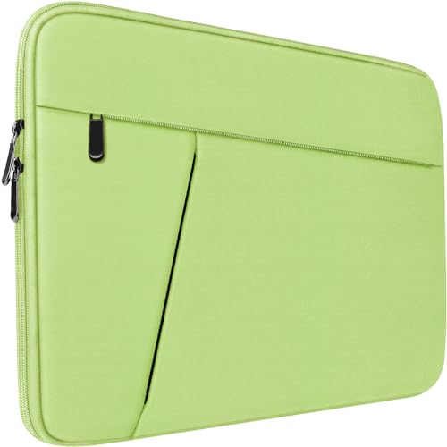 Image of Laptop Sleeve 15.6 inch, Shockproof Protective Computer Carrying Cover with Front Pocket, Briefcase Handbags Laptop Case for 15.6 inch HP, Dell, Acer, Asus, Notebook, Light Green