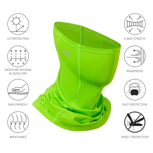 Image of BASSDASH Neck Gaiter Mask UPF 50 Sun Protection for Men & Women, Fishing, Hiking, Outdoor