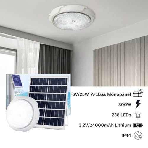 hardoll 300W Solar Light Outdoor LED Waterproof Garden Indoor Ceiling Lamp