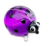 WitnyStore 1' Purple Black Ladybug Beetle Artistic Blown Glass Insect Figurine Premium Hand-Blown Statue Tabletop Decoration Unique Collectible for Adult Collectors Handcrafted Elegant Home Room Decor