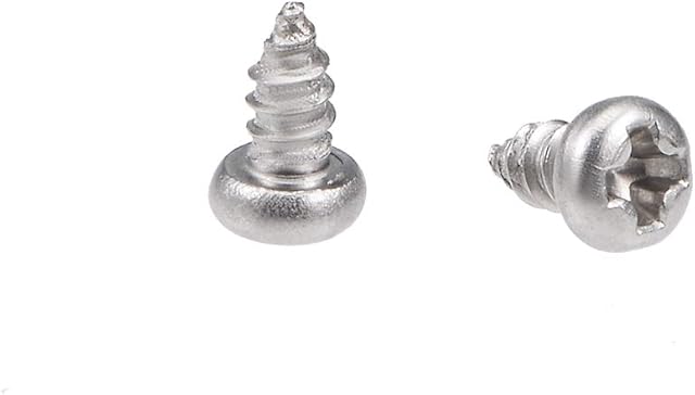 sourcing map 2x4mm Self Tapping Screws Phillips Pan Head Screw 316 Stainless Steel Fasteners Bolts 50Pcs