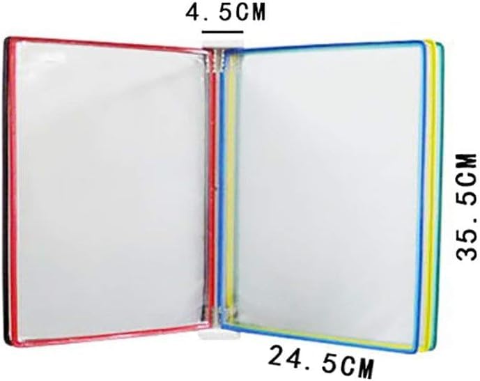 Espositore for cataloghi, Sistema di Riferimento a Parete, Porta Documenti A4 con 5 Pannelli e 10 Tasche for Display (PVC+Metallo)(Size:G)