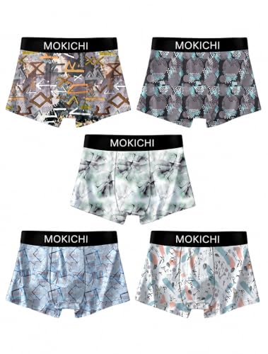 Image of Men's Boxer Briefs for Men Pack of 5 | Soft Stretchable Trunks with Elastic Waistband | Comfortable Breathable Innerwear, Sports & Gym