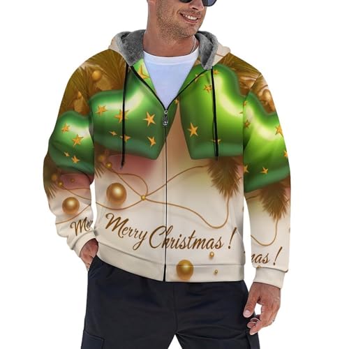Sweat-shirts à manches longues avec capuche vert étoiles dorées hommes