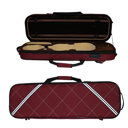 YYDINA Violin Case 4/4 Full Size Sturdy Oblong Violin Hard Case with Built-in Hygrometer, Super...