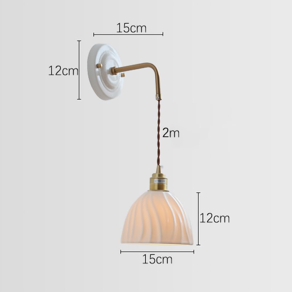 SKYGOO Accesorios de iluminación de diseño para alojamiento en Familia, lámpara de Pared para Sala de Estar, Comedor, lámpara de Pared de Vidrio a Rayas Irregulares, lámpara de Pared para cabecera de