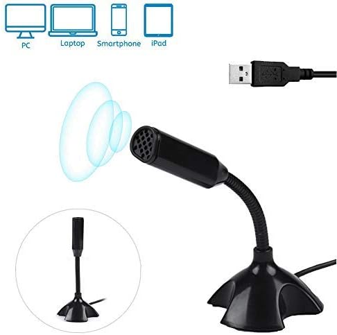 Miniatura 6 de Wendry Micrófono de escritorio USB para juegos, mini condensador USB 2.0 de alta sensibilidad y bajo ruido para chat webvideoconferencias webcanto
