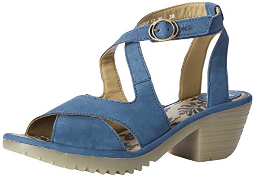FLY London Wafe152fly, Sandalias de Punta Descubierta Mujer, Azul (Blue 002), 38 EU