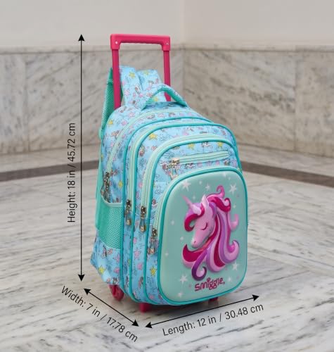 Image of ADSON 3D Embossed School Trolley Bag Large School Bag for Boy Girl, Kids School Bag, Travel Backpack for Girl Boy, Ideal for Children Trolley 16 Inch Water Resistant