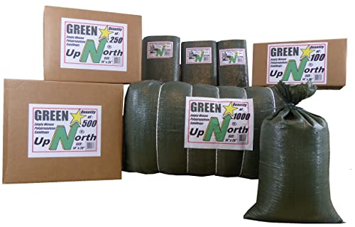 image for UpNorth Sandbags - Empty Woven Polypropylene Sand Bags w/Ties, w/UV Pr
