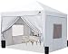 Produktbild Pop Up Pavillon 3x3 mit 4 Seitenteilen wasserdicht stabil Faltpavillon UV Schutz 50+ Partyzelt Gartenpavillon mit 4 Sandsack Tragtasche Weiß