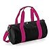 BagBase Mini Barrel Shoulder Bag (One Size) (Black/Black)