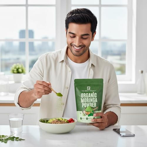 Image of Organic Moringa Powder | Pure & Natural | Energy Booster, Weight Management & Immunity Support | 200g | Superfood for Daily Nutrition | Pack of 1 | 200gm x 1 Packet
