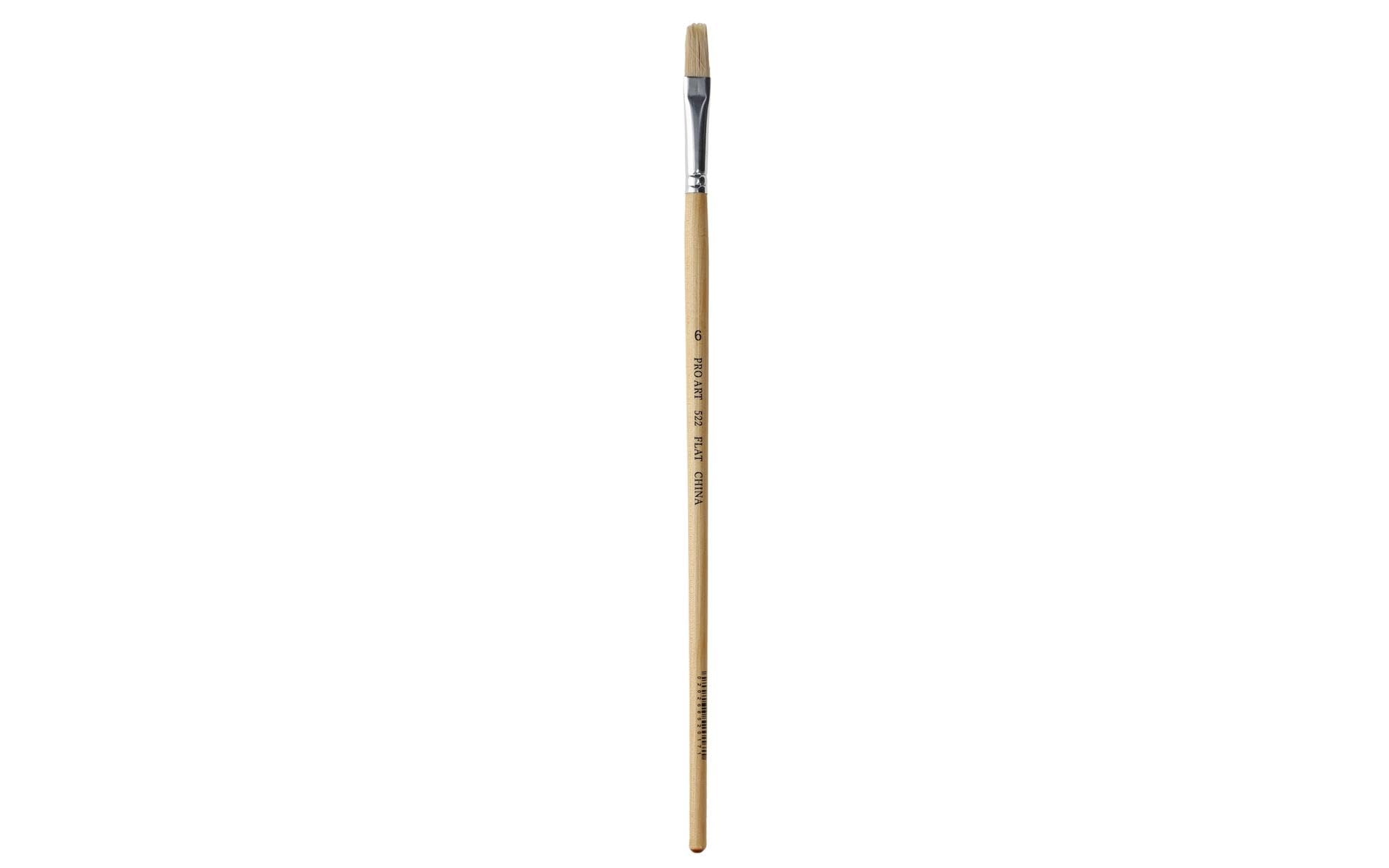 Pro Art Pinceau Brosse White Bristle Flat #6
