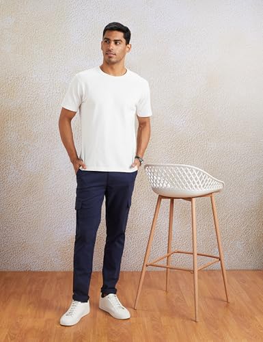 Image of Amazon Brand - Symbol Men's Stretchable Slim Fit Cargo Pants | Chinos | Casual Trousers