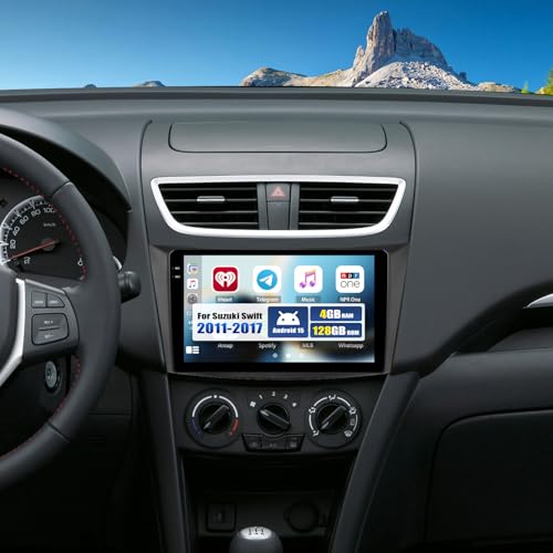 pour Suzuki Swift 2011-2017, CAMECHO 4+128G Android 15 Autoradio 9 Pouces avec Caméra de Recul, Wireless Carplay Bluetooth Radio avec Android Auto GPS WiFi...