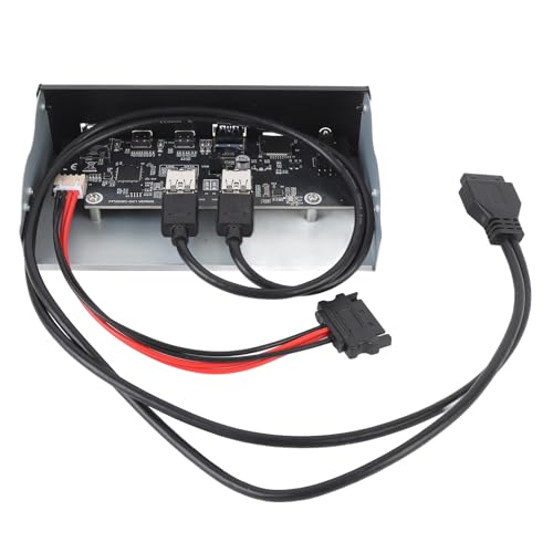 Hamwesh Hub USB C, 6 Puertos Hub USB Interno de 5 Gbps con 2 Puertos A y 2 C y Lector de Tarjetas, 3. Gen con Entrada de Micrófono para Caja de Computadora PC - imagen 8